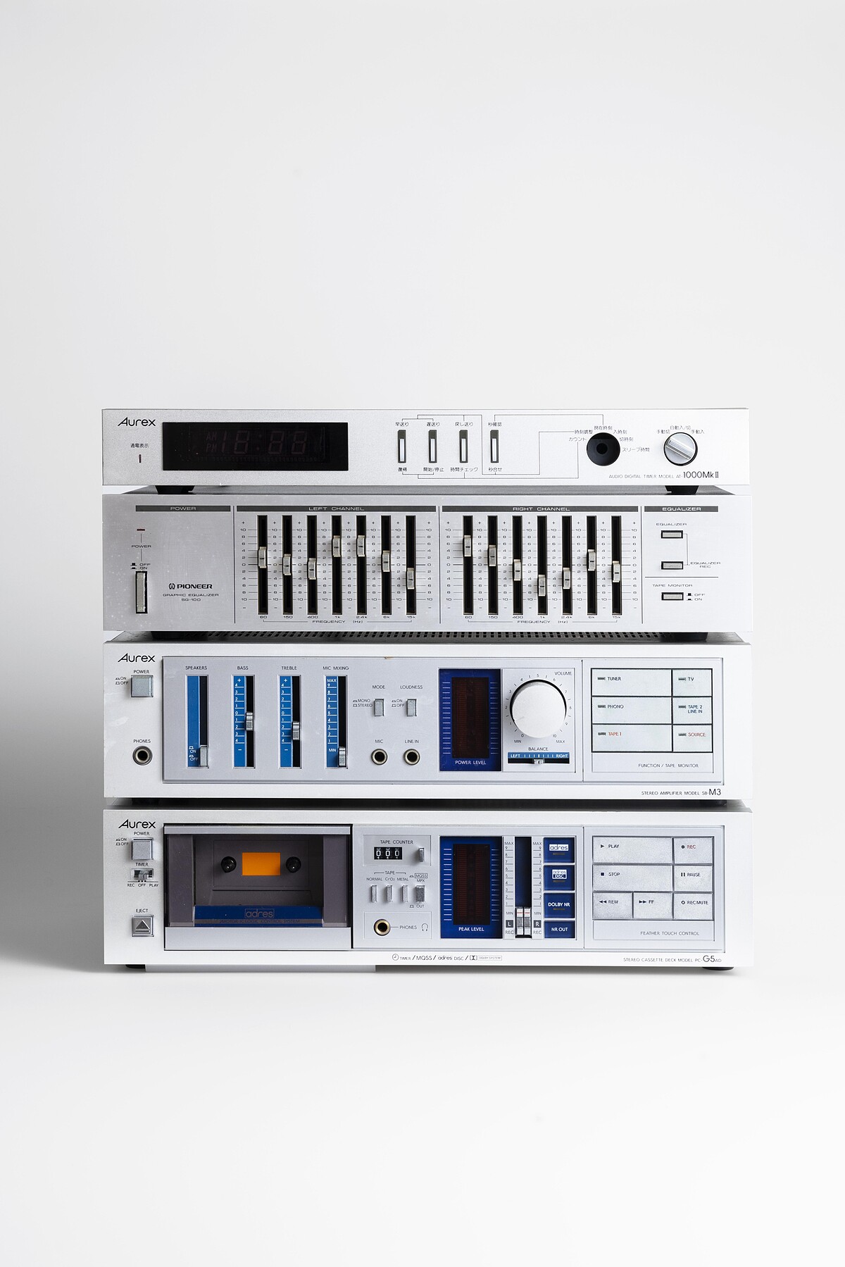 Aurex stereo system, part of NIGO&rsquo;s personal collection featuring in NIGO: From Japan with Love at the Design Museum. Photo courtesy of NIGO.