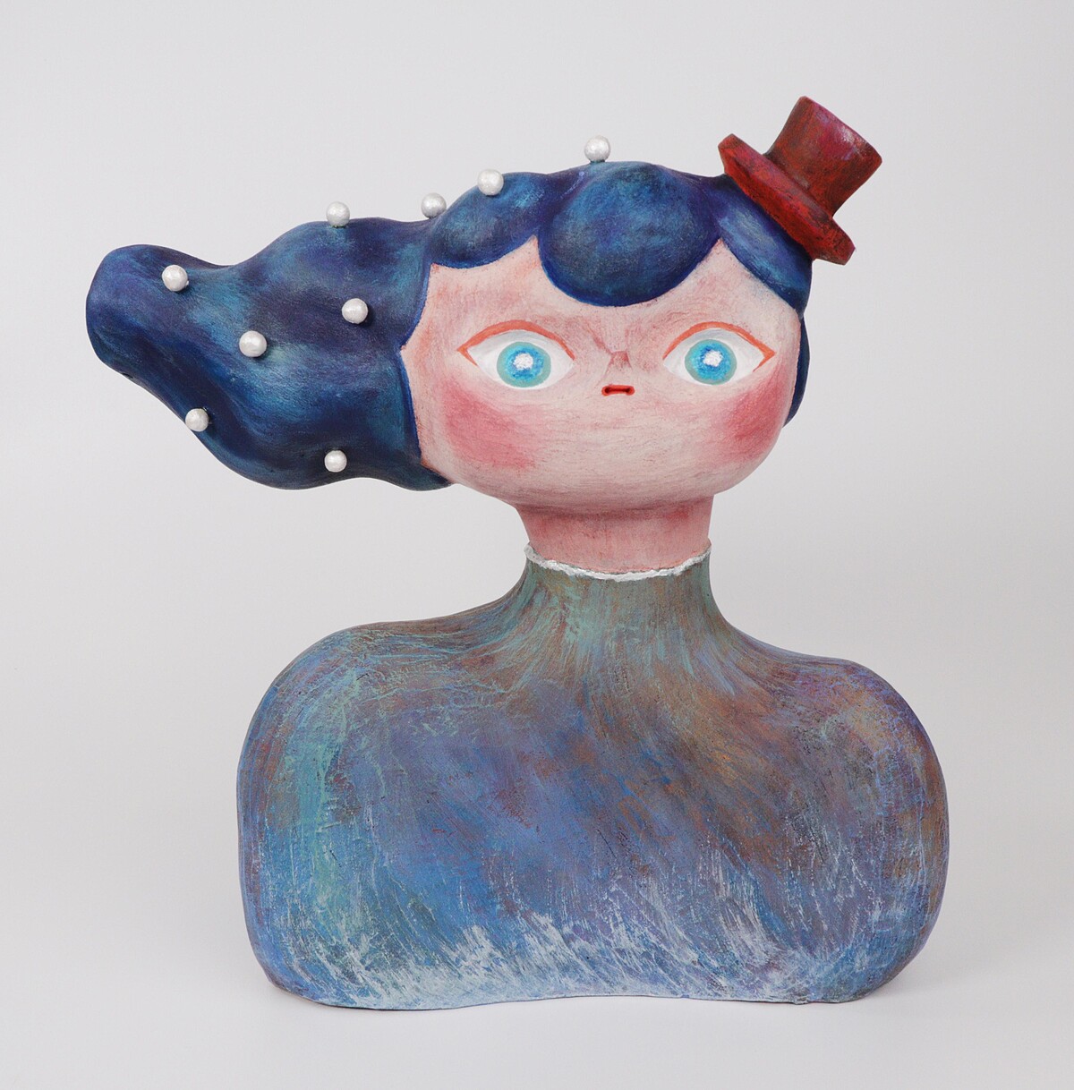 吉娜兒Liu Ginar_星辰上的華爾滋Waltz on the Stars _2026_壓克力彩 _ 陶Acrylic, Ceramic_22 x 22 x 10 cm