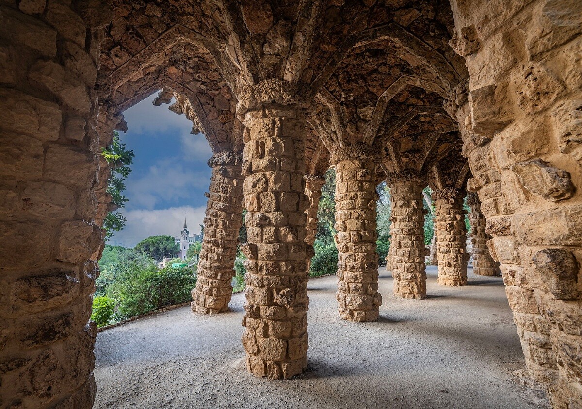 宛如樹幹的柱列。