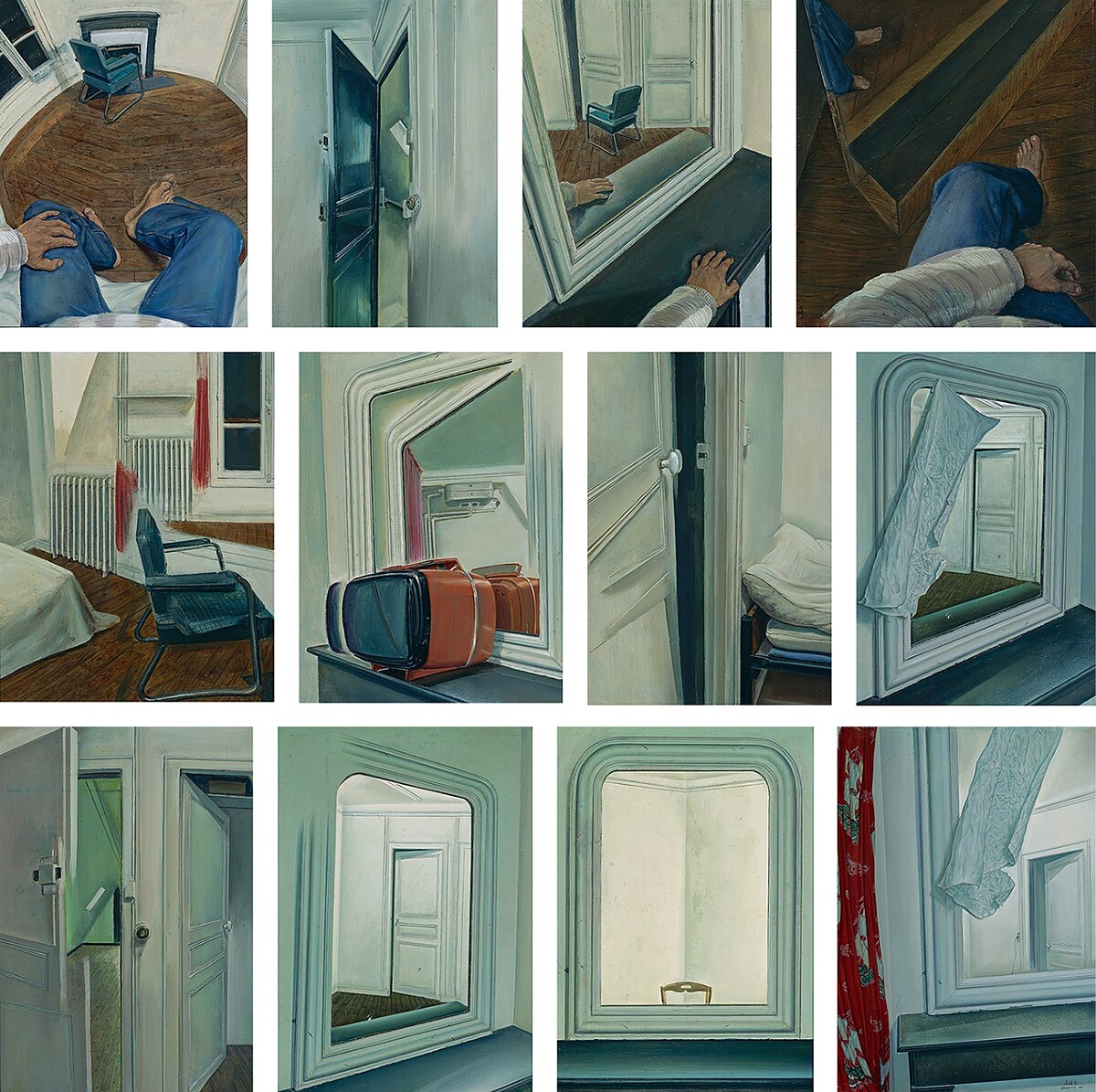 黃銘昌，《巴黎閣樓&mdash;照見系列》，1978-1983，油彩、畫布、紙本。臺北市立美術館典藏。圖像由臺北市立美術館提供。