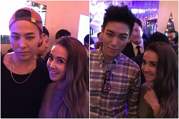 蔡依林 Jolin 與 BIGBANG 的 GD 及 TOP 合照