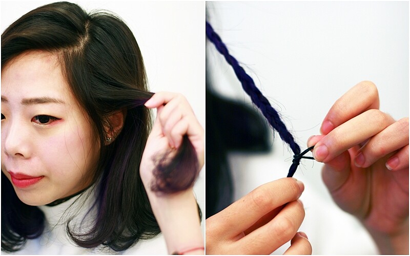 髮量少女孩側邊編髮步驟