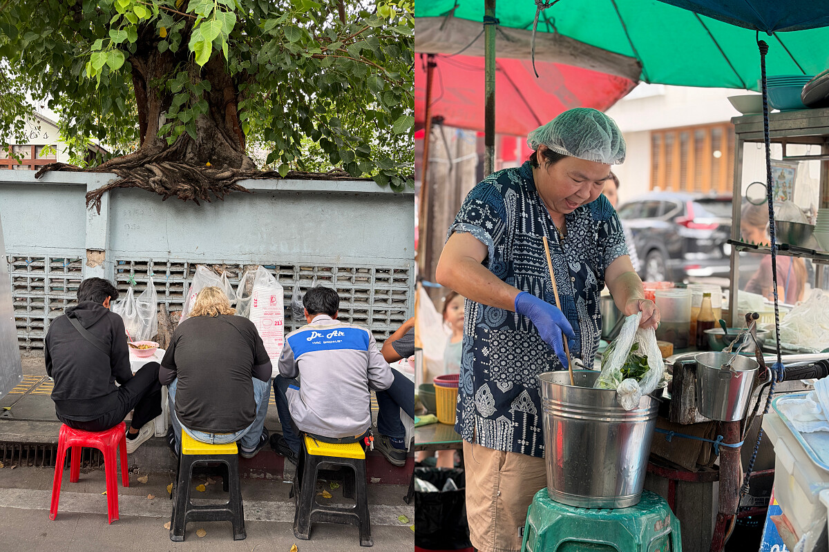 曼谷街頭攤販與崎嶇不平的人行道，見證這座城市街頭美食的真實面貌。
