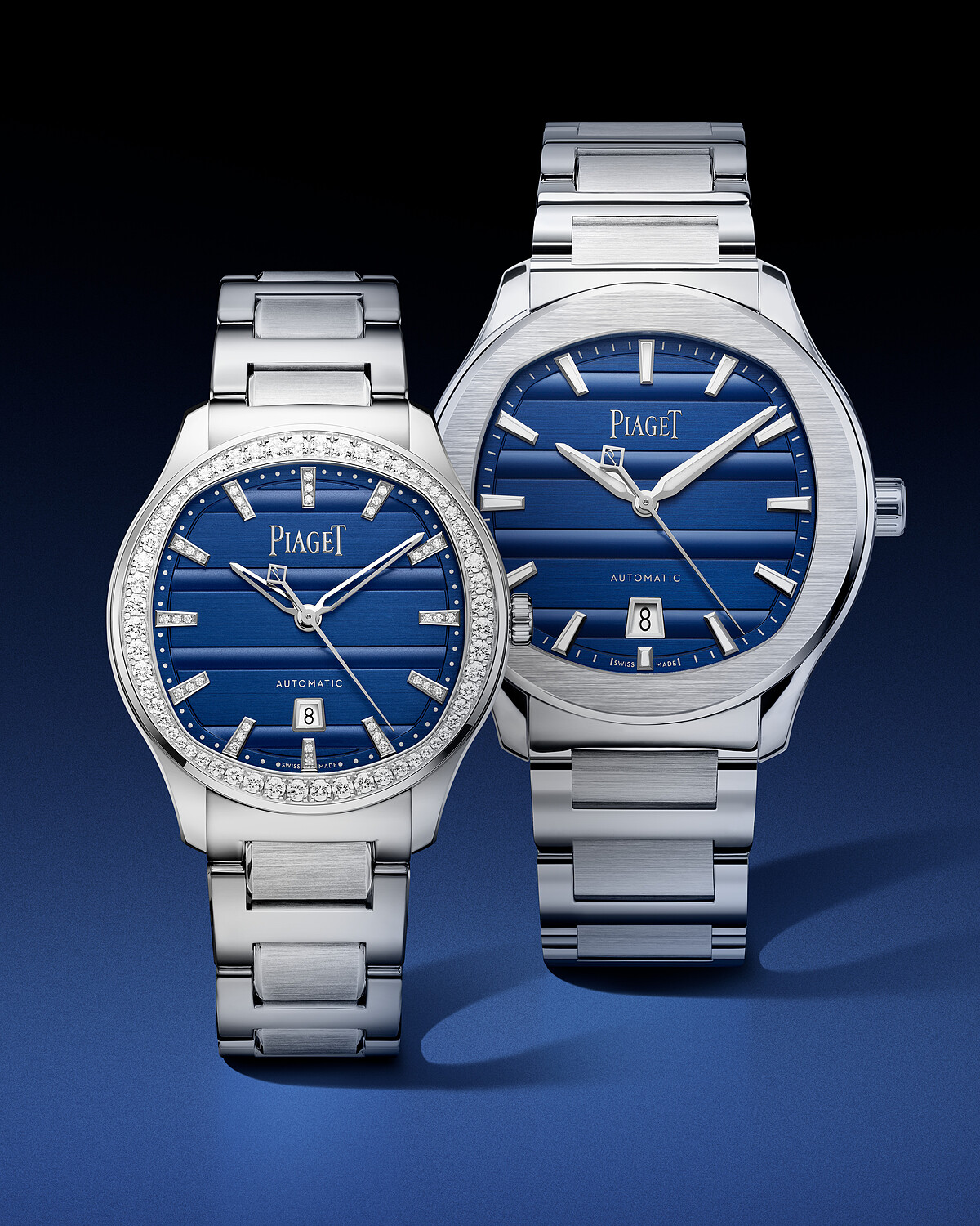 PIAGET Polo Signature系列42毫米與36毫米伯爵藍色面盤腕錶展現當代對錶設計語彙