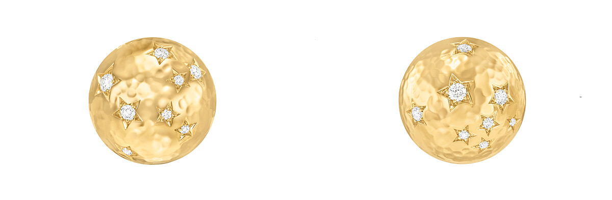 Van Cleef & Arpels 梵克雅寶Sous les étoiles 耳環 (黃K金、鑽石)。