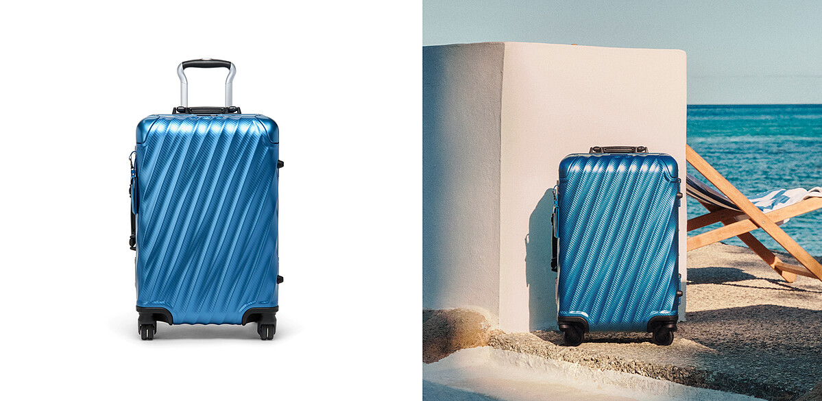 TUMI SS26新品 19 Degree Aluminum 鋁合金系列，國際登機箱 (光影藍) NT$ 46800。 