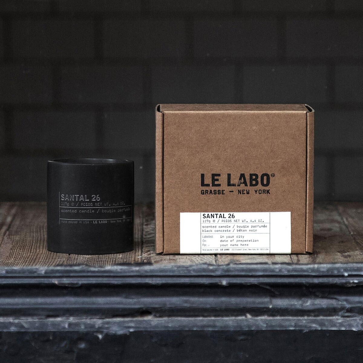 Le Labo Santal 26 檀香26限量黑水泥蠟燭。