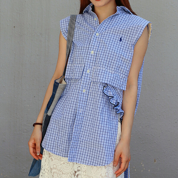 First Edition Design|復古襯衫改造背心(by Pinkoi)