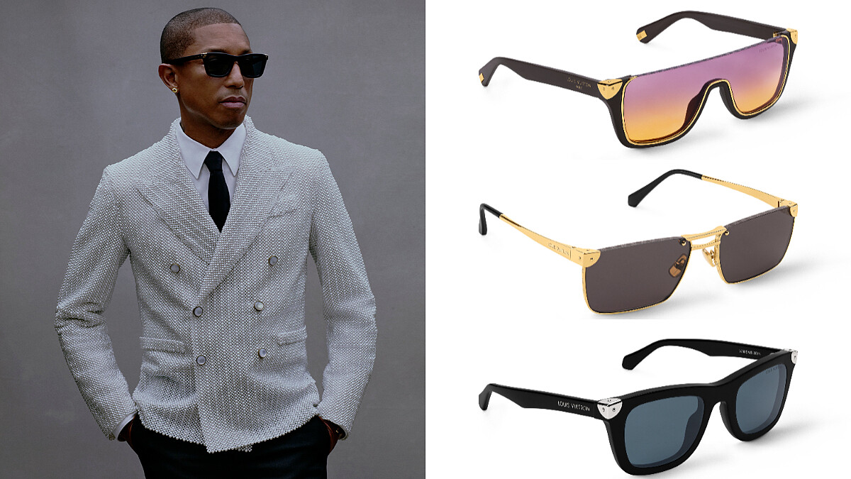 Louis Vuitton 全新 LV Heritage 太陽眼鏡登場！Pharrell Williams 搶先佩戴、致敬經典旅行箱設計成今夏焦點