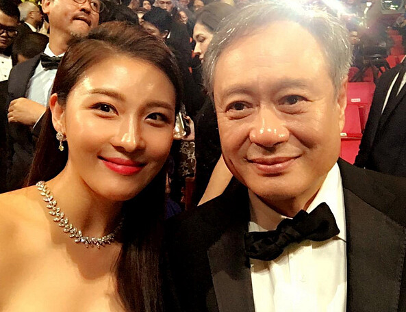 河智苑來台與導演李安合照