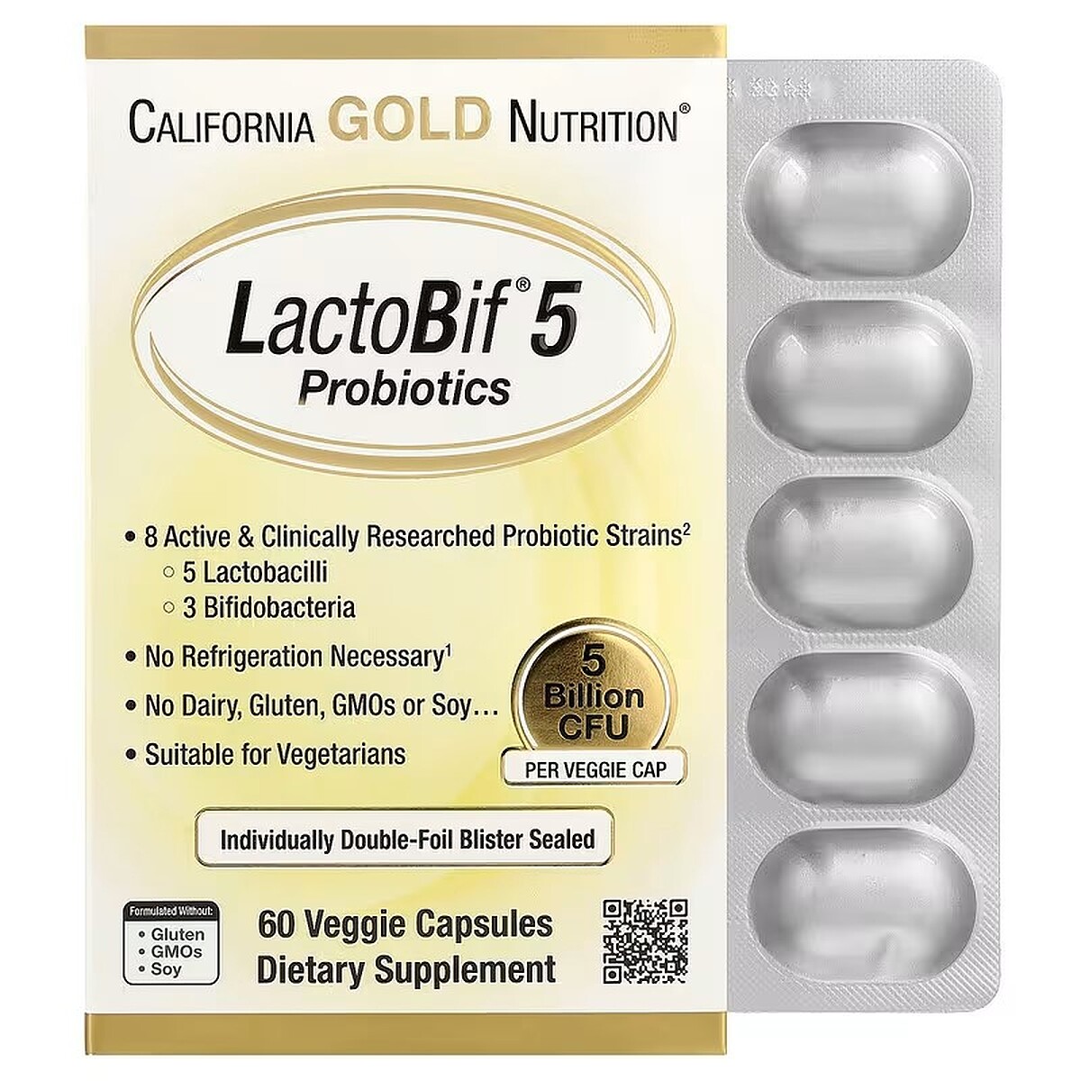 California Gold Nutrition, LactoBif&reg; 5 益生菌