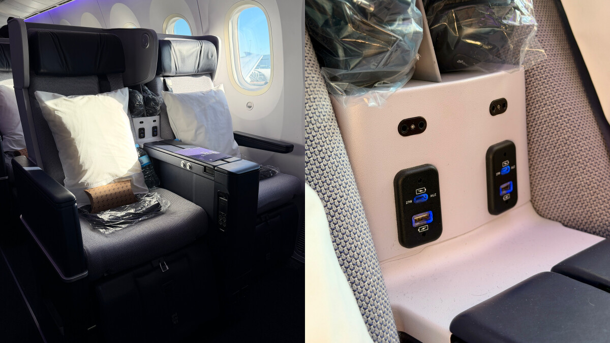 紐西蘭航空波音787-9客機豪華經濟艙細節