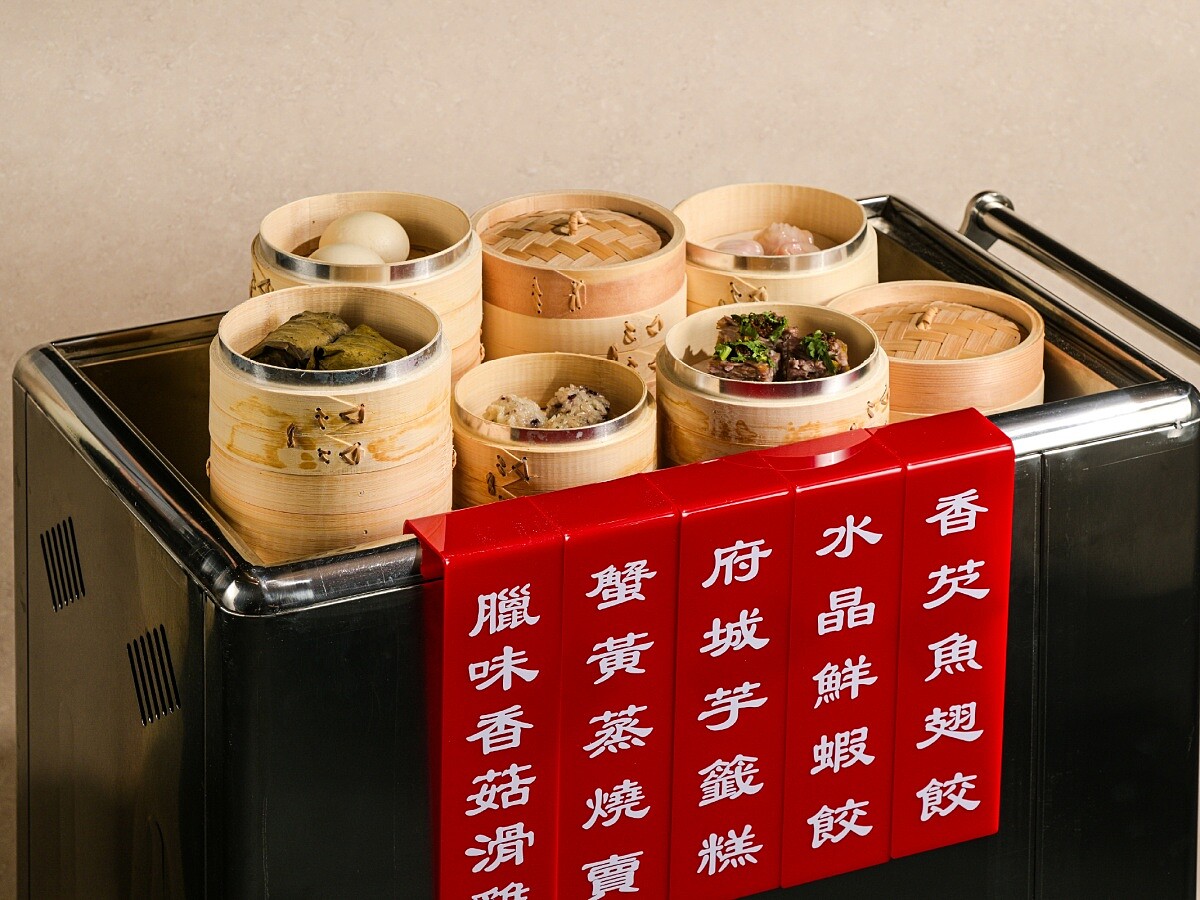 最受歡迎的「蒸籠點心車」。