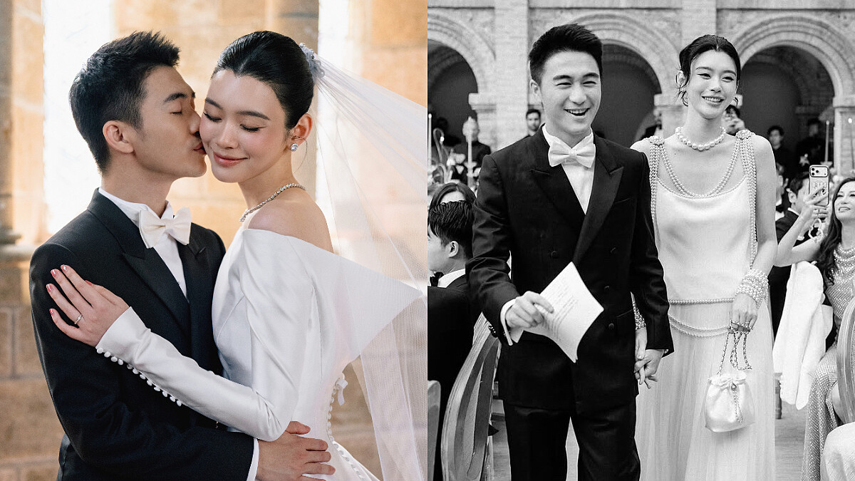 賭王之子與超模結婚7年補辦夢幻婚禮！奚夢瑤婚紗耗時600小時打造，用Something four召喚幸福