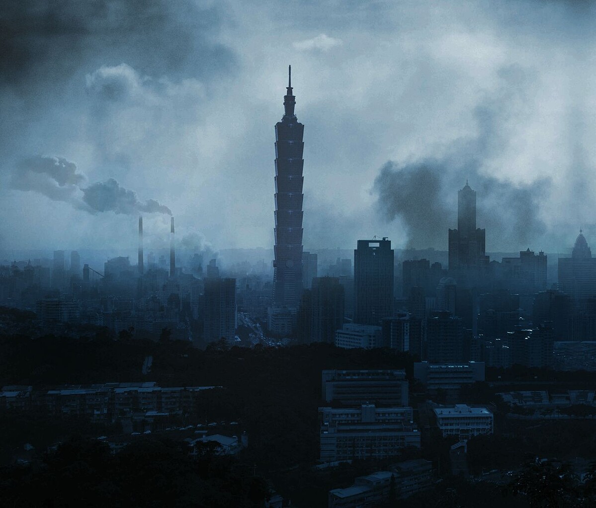 台灣 PM2.5 空污來源比例示意圖