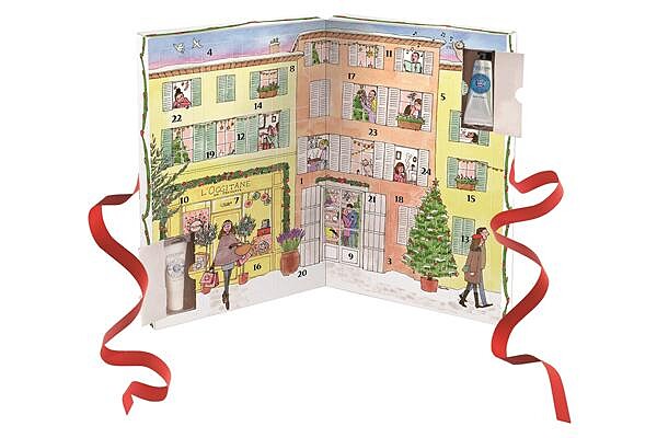 L'Occitane 歐舒丹 聖誕倒數日曆手繪插畫包裝