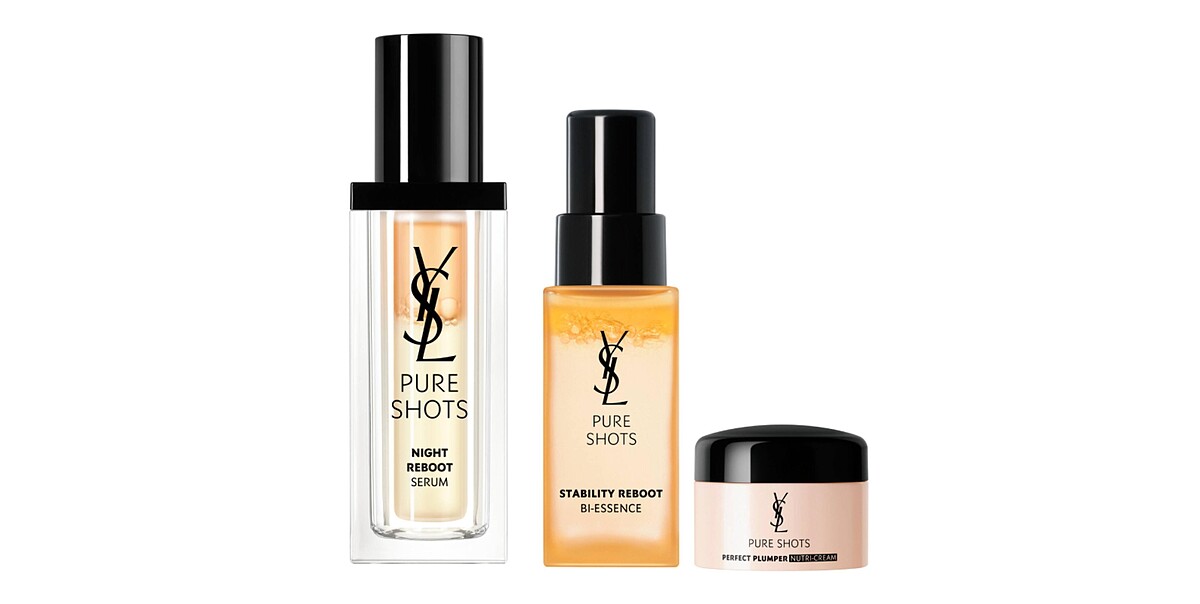圖片來源:YSL Beauty|凡購買任 1 件極效活萃保養, 享「極效活萃細緻柔膚露 30ml、極效活萃修護精華凝霜 7ML」。