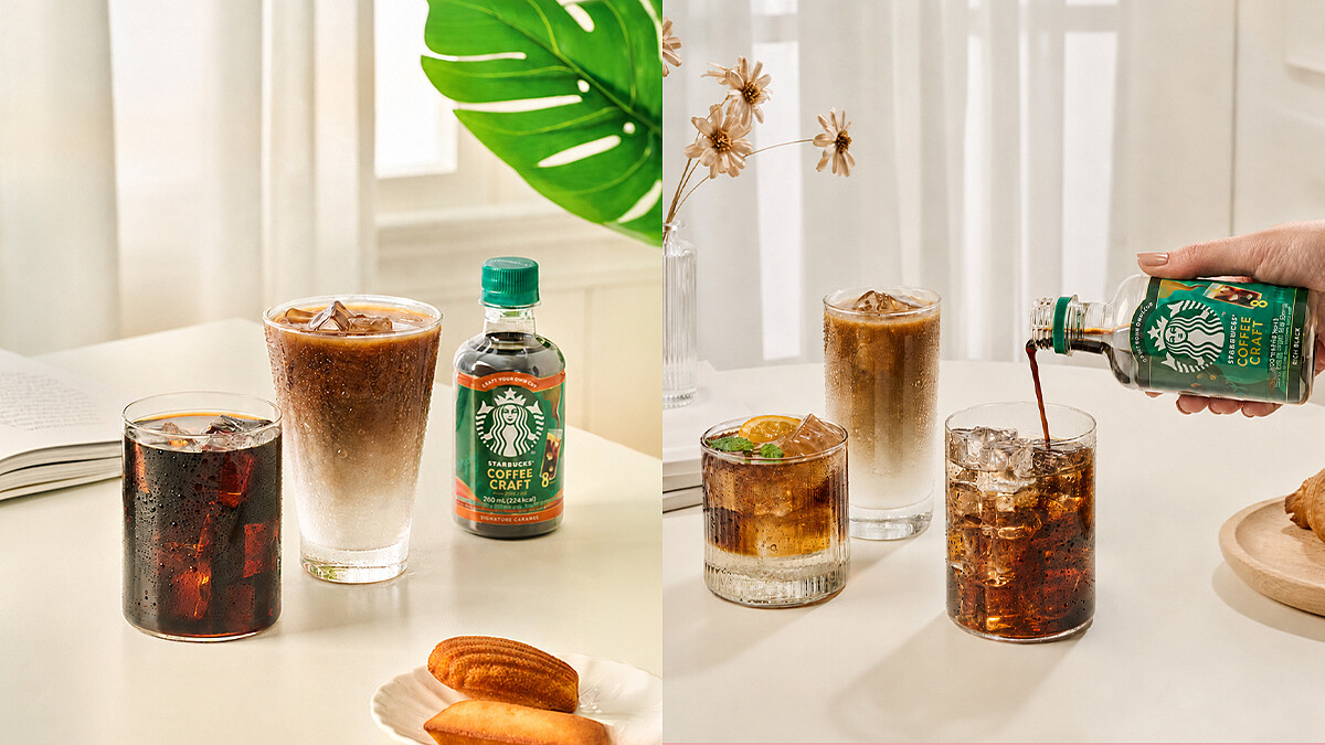 星巴克冰飲控準備開喝！STARBUCKS® COFFEE CRAFT 咖啡濃縮液全新上市，在家客製化沁涼特調飲品！