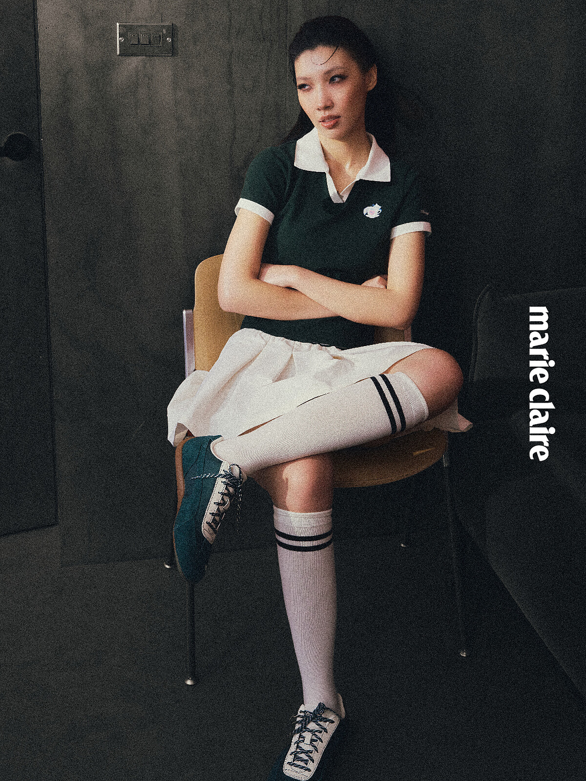 MondaySleepingClub 系列短袖 Polo 衫、MondaySleepingClub 系列百褶短裙、SpeedcatMondaySleeping Club運動鞋，all by PUMA。