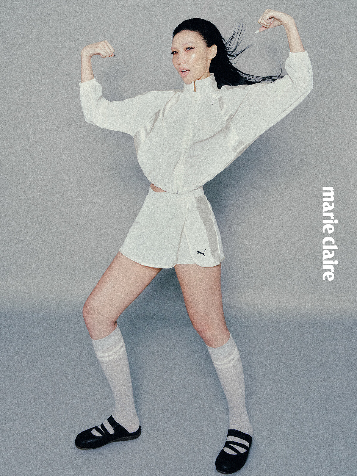 Lace 輕量立領外套、Lace褲裙，Speedcat Mule 穆勒鞋，all by PUMA。