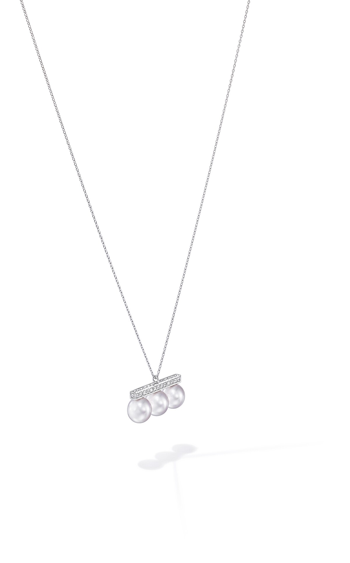 TASAKI balance neo diamonds pave 阿古屋珍珠 & 18K白金鑲鑽項鍊 $193,000