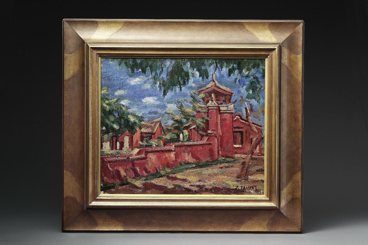 田中善之助（1889&ndash;1946），〈台灣的廟宇〉，油彩、帆布， W73.7 &times; H45.3 cm，私人收藏