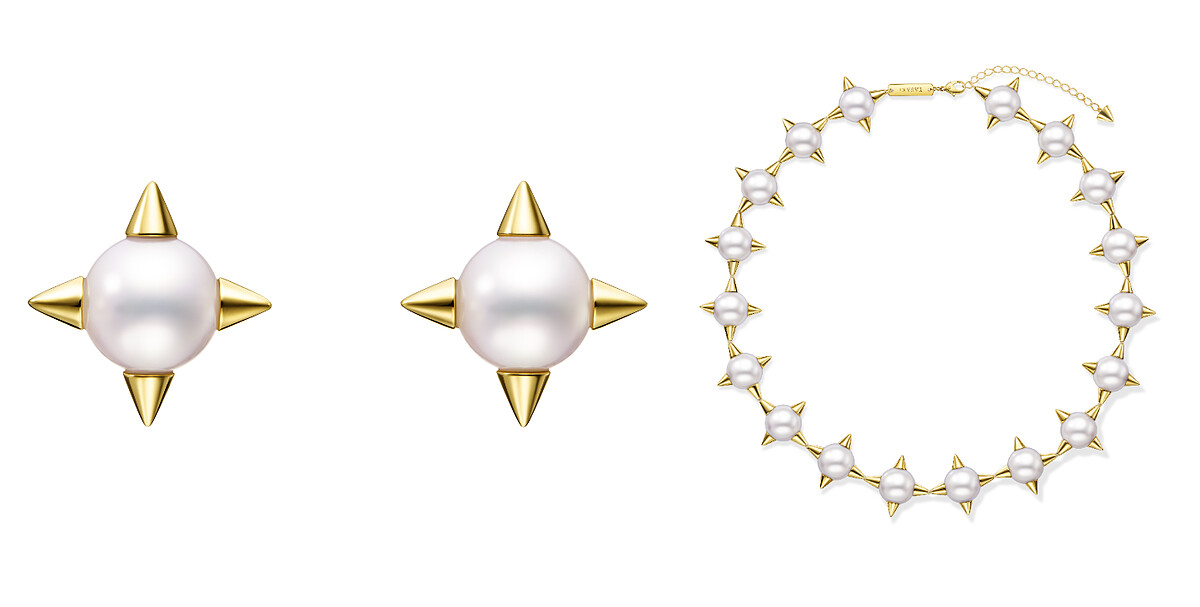 TASAKI danger orb阿古屋珍珠&18K黃金耳環、TASAKI danger orb南洋珍珠&18K黃金項鍊。