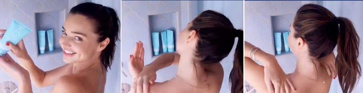 先用水拍濕全身後,使用沐浴露以畫圓按壓及輕拍的方式按摩全身,洗淨後再敷上厚厚的身體乳霜。