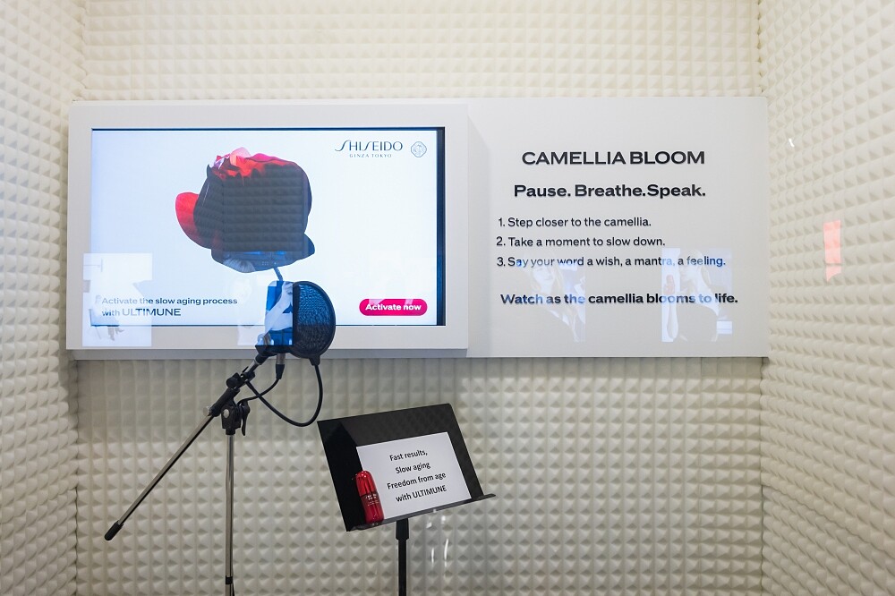 FAST. SLOW. FREE. WITH LISA展區空間的山茶花錄音室。