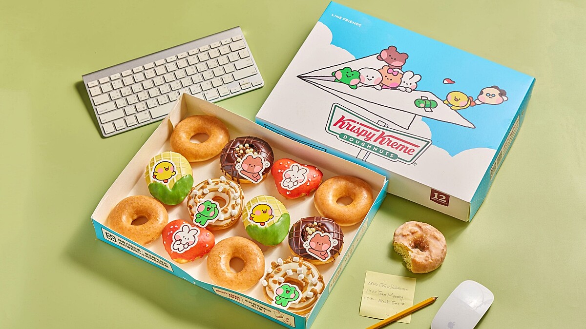2026夏天最可愛的甜甜圈!Krispy Kreme X LINE FRIENDS minini聯名來了,4款限定口味、周邊商品及優惠一次看