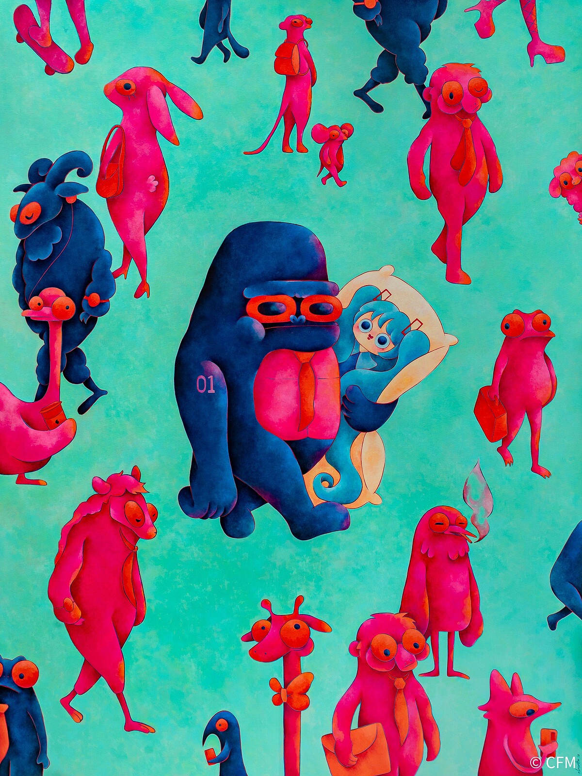 克拉蘇塔 Clasutta｜陪伴者 A companion｜200.0 &times; 150.0 &times; 5.0 cm｜油彩、畫布Oil on canvas.jpg_&copy; CFM