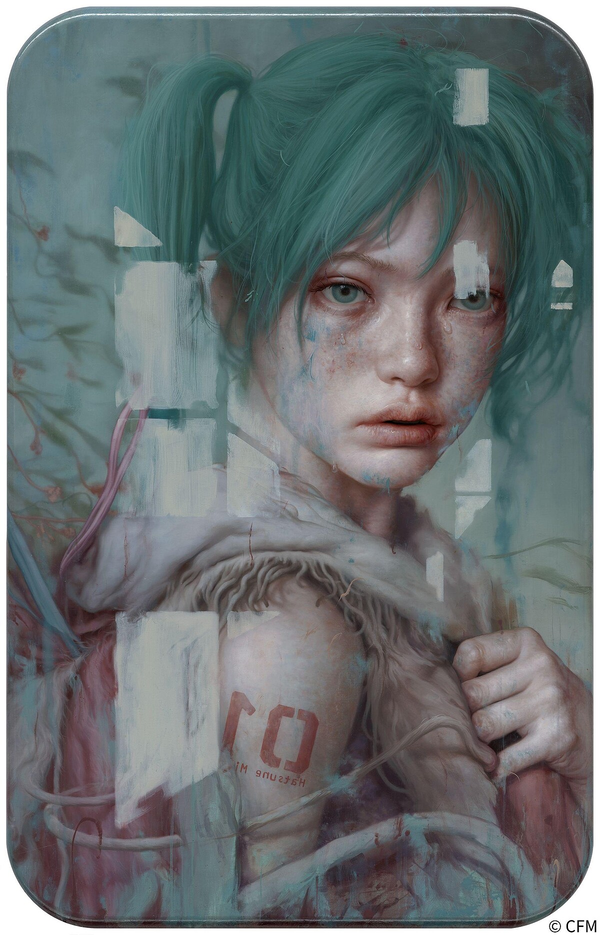 羅展鵬 Lo Chan Peng｜鏡中的初音未來Miku in the Mirror｜2026 _油彩、畫布 Oil on canvas｜150.0 &times; 97.0 cm_&copy; CFM