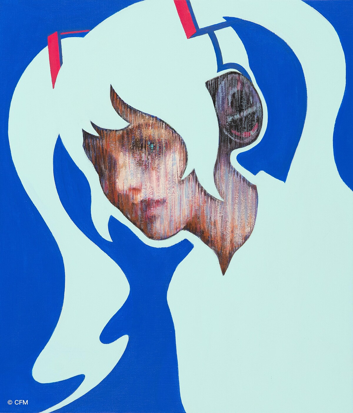 安藤靜Shizuka Shizuka Ando｜初音未來IMiku Ⅰ｜2026 _ 礦物顏料, 布Mineral pigments, acrylic on, 畫 布Mineral pigments, pigments, acrylic on canvas｜53.0 &times; 45.5 cm &copy; CFM