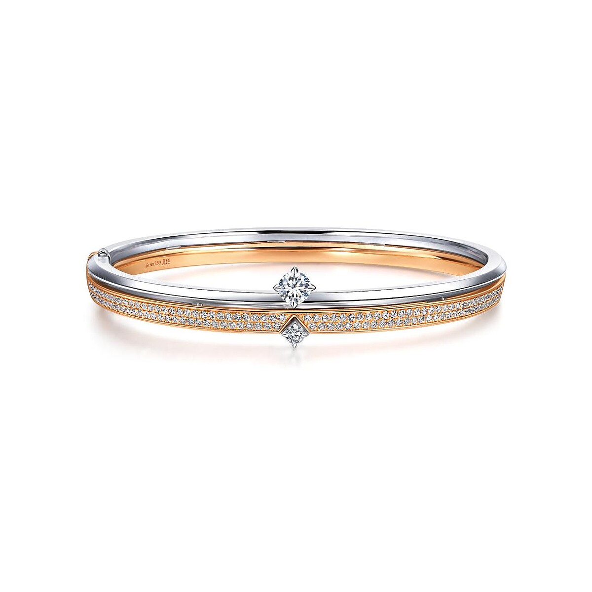 Infini Love Diamond 18K 白紅分色黃金鑽石手鐲 約價NT$394,600