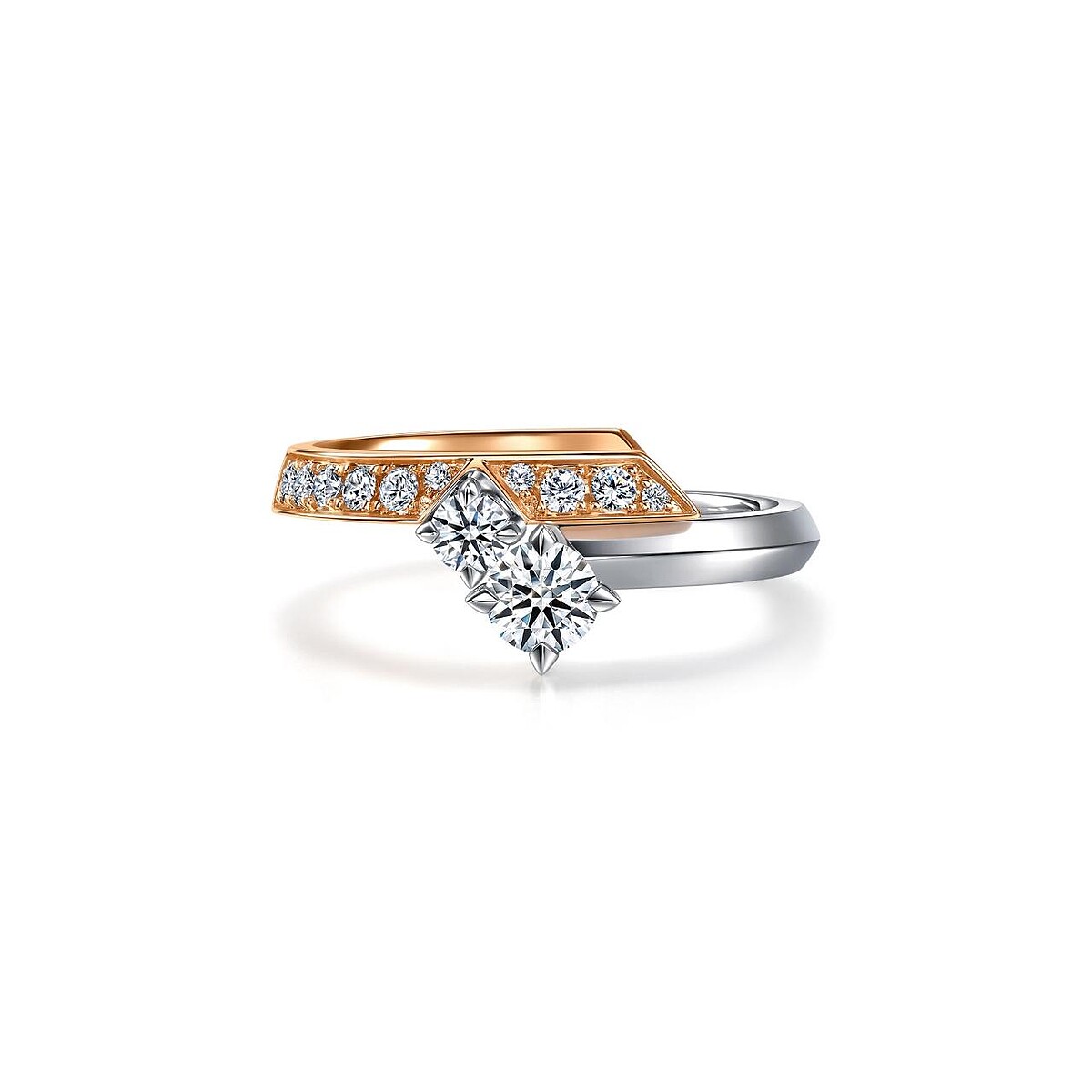 Infini Love Diamond 18K 白紅分色黃金鑽石戒指 約價 NT$88,000