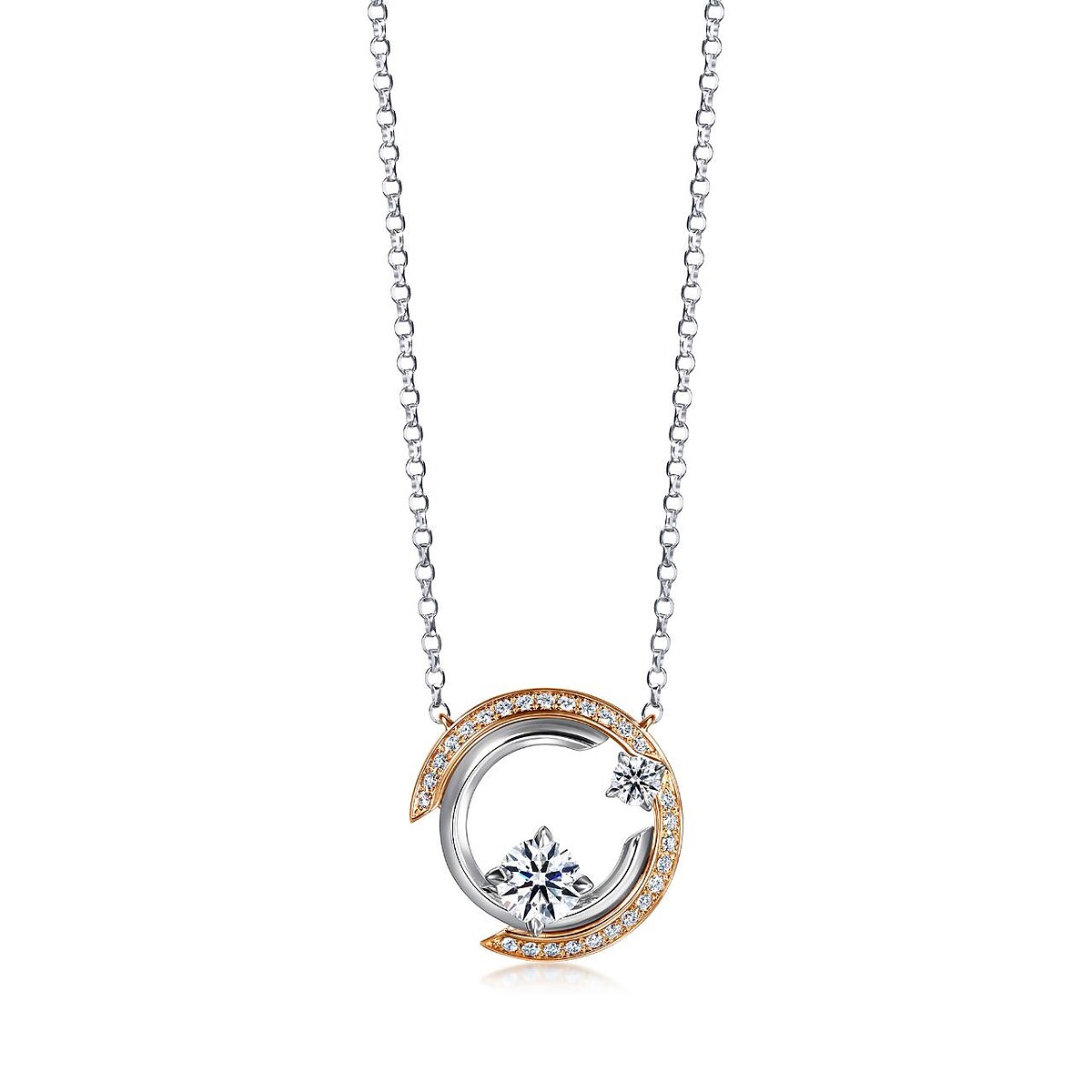 Infini Love Diamond 18K 白紅分色黃金鑽石頸鍊 約價NT$97,900 (主石30分)