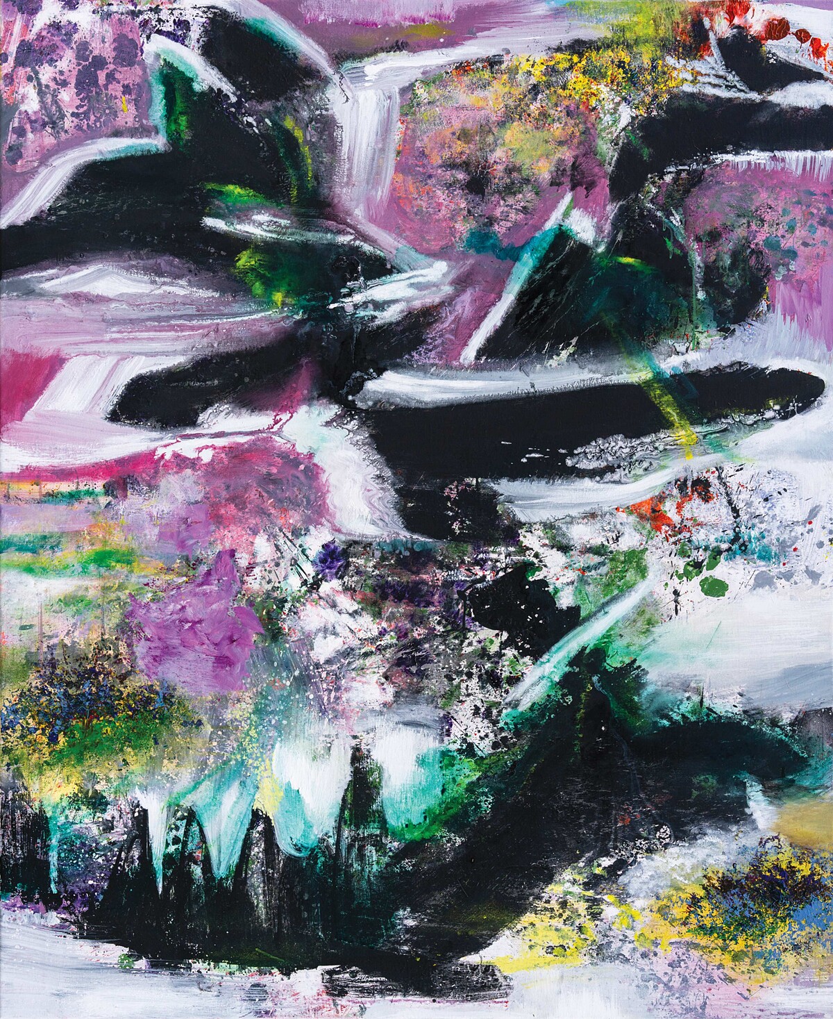 王淑鈴|Suling Wang, 石賦|2023-24|壓克力、油彩、畫布|176x147cm|采泥藝術提供