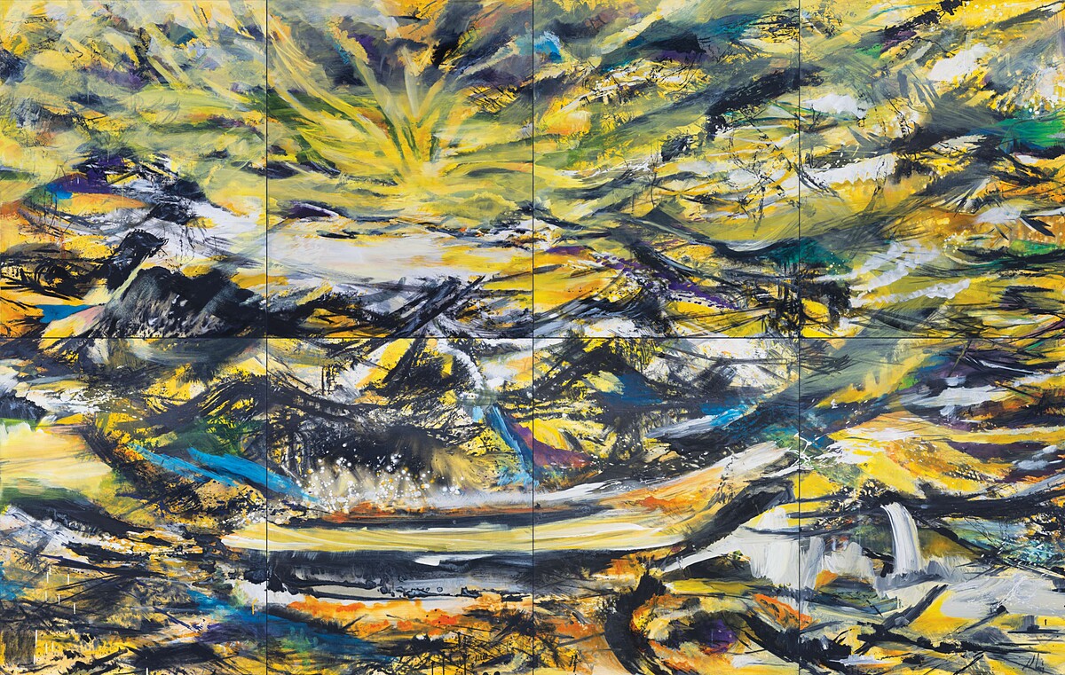 王淑鈴|驚蛰 The Awakening of the Insects IV|2025-26|壓克力、油彩、畫布|234x364cm|采泥藝術提供