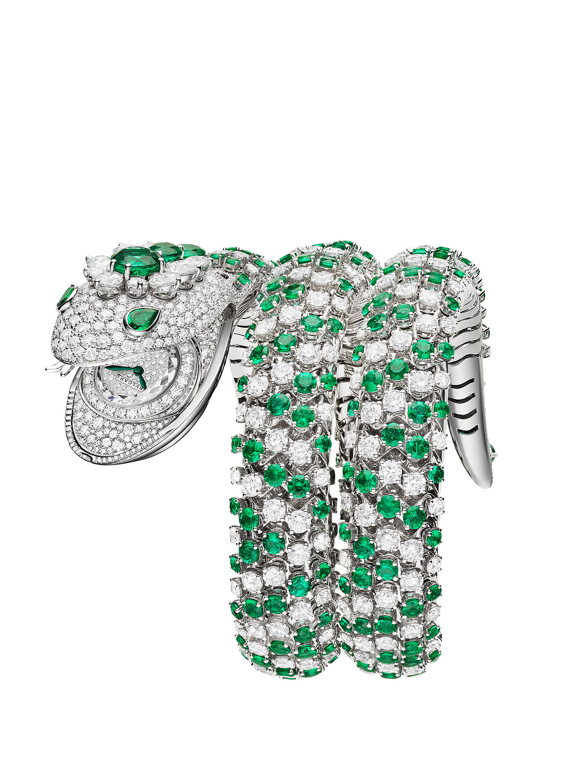 BVLGARI Serpenti Misteriosi Pallini頂級珠寶神秘腕錶 機芯 BVL 100 Piccolissimo 微型機械機芯,手動上鍊;機芯厚度2.5毫米;時、分指示;動力儲存30小時;振頻21,600 vph(3 Hz)。