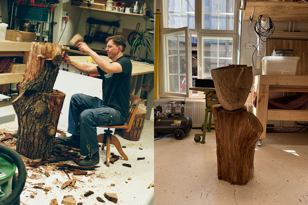 Santeri Mortti 擅長以木頭延伸出家具、燈具與空間作品。