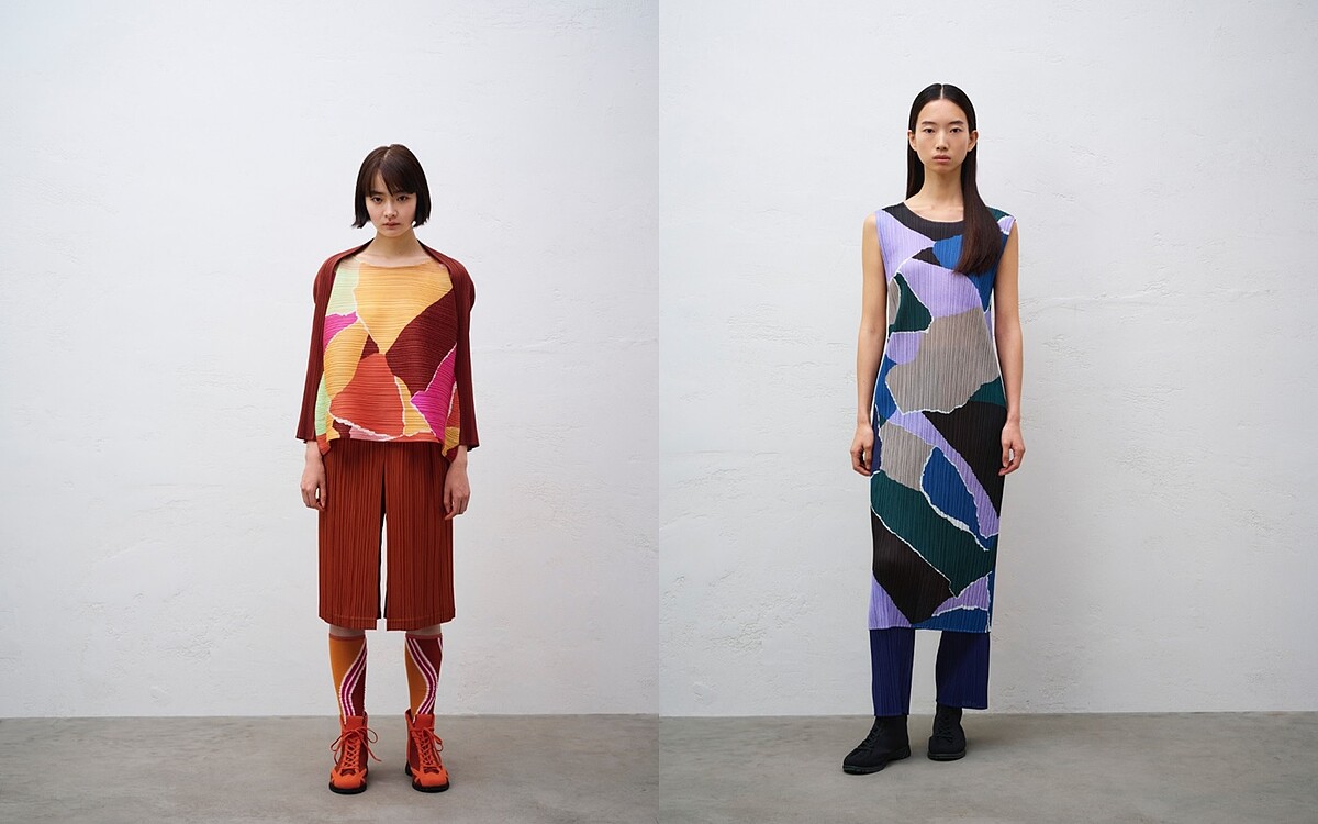 左為：SURPRISE! 船領長袖上衣 / THICKER BOTTOMS 2 短褲 / WOW! SOCKS 長襪、右為SURPRISE! 圓領無袖洋裝 / MONTHLY COLORS : SEPTEMBER 直筒九分褲