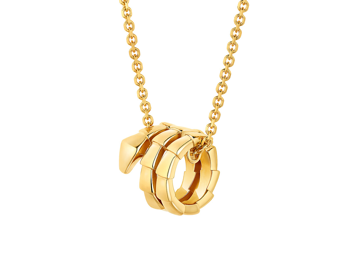 BVLGARI Serpenti Viper系列 黃K金項鍊 (362421)2026新款