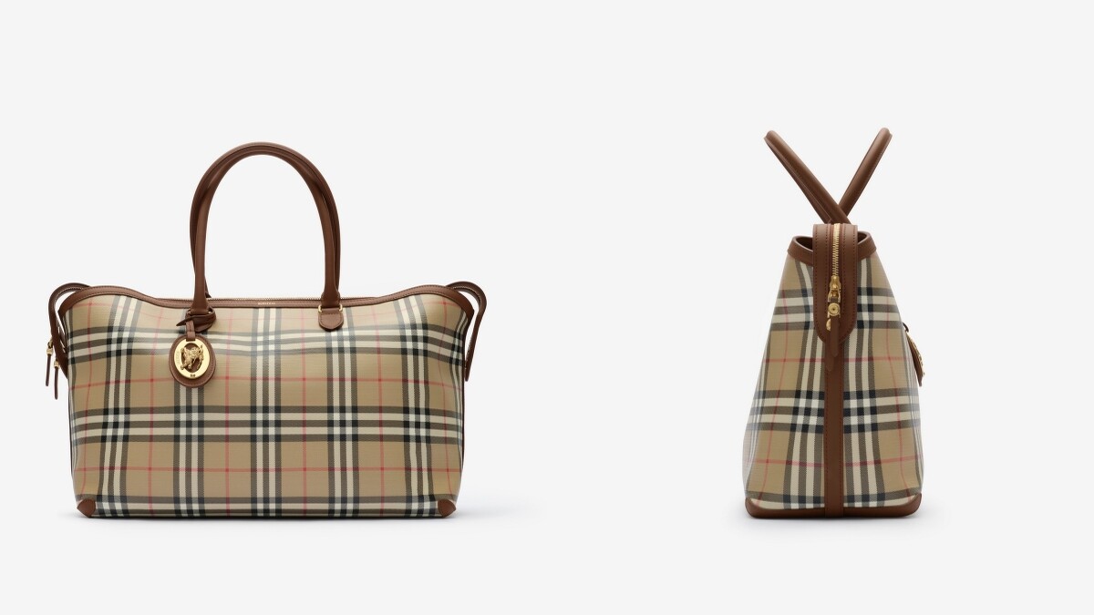 Burberry 中號格紋拉鍊托特包 NT.69000