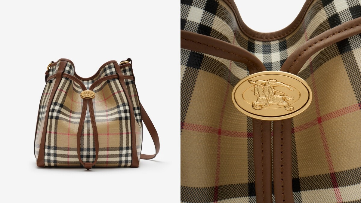 Burberry 小號格紋水桶包 NT.69000
