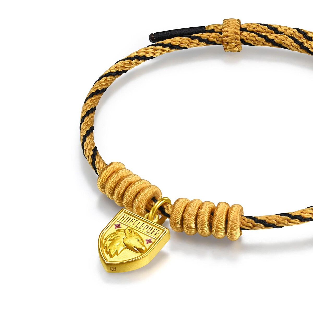 【網路獨家款】點睛品 赫夫帕夫學院 黃金手繩,約價NT$17,300。