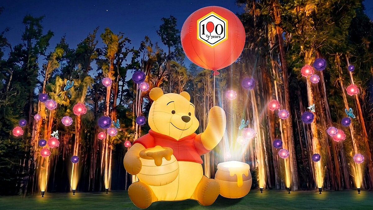 小熊維尼100週年奇幻森林降落嘉義！2026光織影舞完整攻略，9公尺維尼、10大展區、假日演出及隱藏彩蛋必朝聖