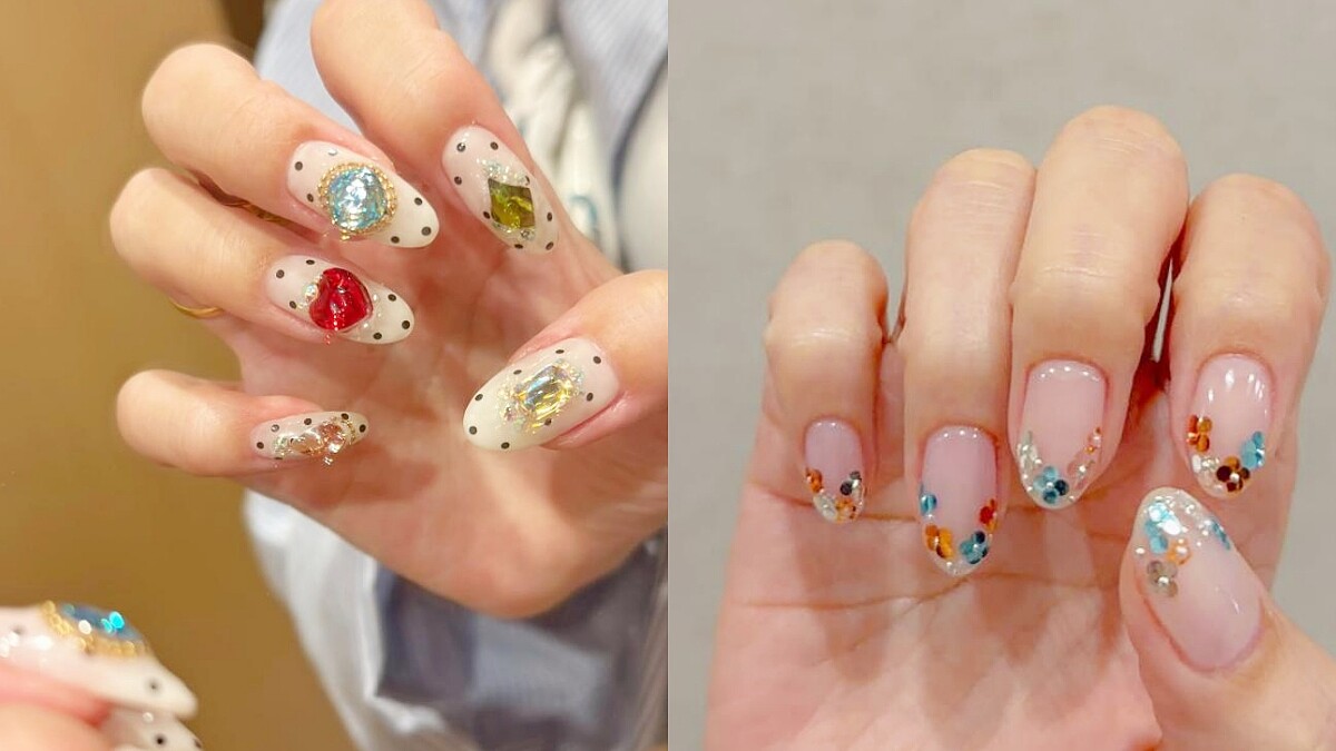 2026美甲推薦Gen Z瘋玩的「Bedazzling 美甲」！25款繽紛水鑽範本華麗又時髦