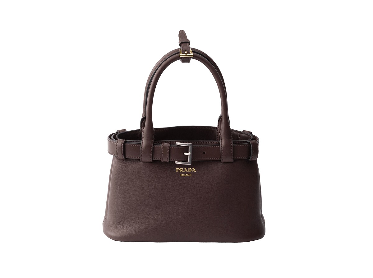 PRADA Prada Buckle皮革迷你肩背包,微風南山獨家,價格請店洽。