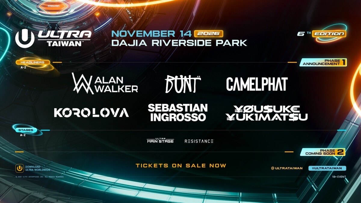 Ultra Taiwan公布首波名單