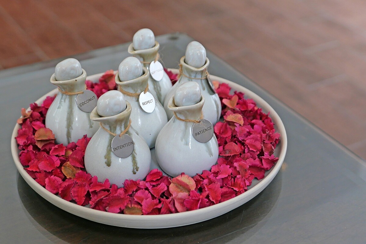 療程前要先選擇喜好的精油香氣。